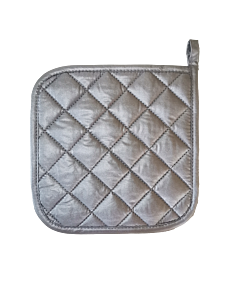 Omcan 8" x 8" Silver - Coated Cotton Pot Holder - 12 Pcs/Pack