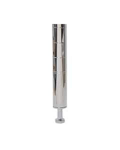 Zanduco Heavy-Duty Commercial Chrome Post with Leveler - NSF