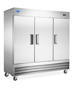 Zanduco 81" 3-Door Reach-In Stainless Steel Freezer with 2040L Capacity - 110-120V