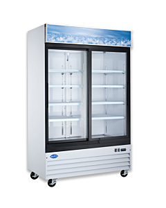 Zanduco 53" Two Sliding Glass Door White Merchandiser Refrigerator with 1270L Capacity - 110V