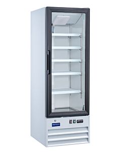 Zanduco 22" Single Swing Glass Door Merchandiser Refrigerator with 9.1 cu.ft. Capacity - White, 110V - CA