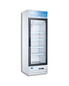 Zanduco 26" Single Glass Door 14 cu. ft. Merchandiser Refrigerator - White