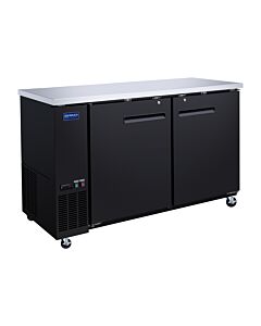 Zanduco 61" Two Solid Door Back Bar Refrigerator - 446L - USA