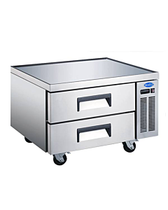 Zanduco 36" Two Drawer Refrigerated Stainless Steel Chef Base with 161L Capacity - 110V, 1/6 HP
