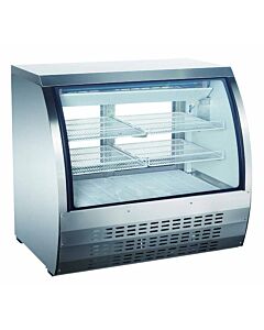 Zanduco 47" Stainless Steel Floor Model Refrigerated Showcase 18 cu. ft.