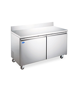 Zanduco 47" Two Door Worktop Refrigerator with Backsplash and 320L Capacity - 115V, 270W