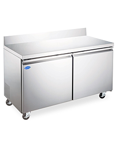 Zanduco 47" Two Door Worktop Refrigerator with Backsplash and 320L Capacity - 115V, 270W - USA