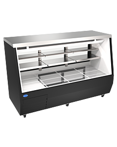 Zanduco 84" Black Square Glass Refrigerated Double-Duty Deli Case - 115V, 1100W