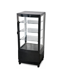 Zanduco 17" Single Door Countertop Four Sided Glass Refrigerated Showcase with 78L Capacity - 110V, 2.4A - USA