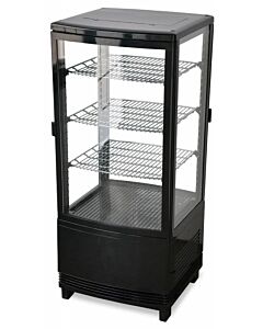 Zanduco 17" Two-Door Countertop Four Sided Glass Refrigerated Showcase with 78L Capacity - 110V, 190W