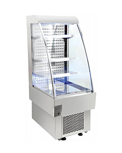Zanduco 24" Grab-and-Go Open Silver Refrigerated Floor Display Showcase with 230L Capacity - 110V, 1230W - USA