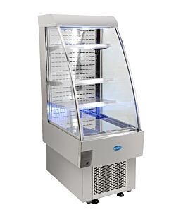 Zanduco 24" Grab-and-Go Open Silver Refrigerated Floor Display Showcase with 230L Capacity - 110V, 1230W - USA