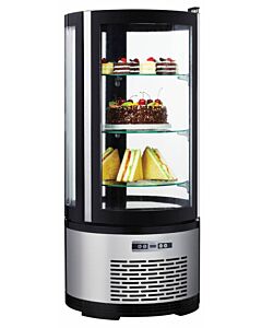 Zanduco 19" Circular Refrigerated Display Case with 3.53 cu.ft Capacity - 110V, 230W