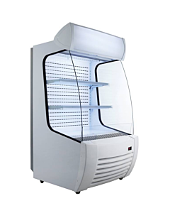 Zanduco 34" Open Refrigerated Floor Display Case with 360L Capacity - 110V, 1.26kW - USA