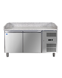 Zanduco 59" Granite Top Refrigerated Pizza Prep Table - 110V - USA