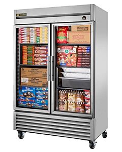 True T-49FG-HC~FGD01 55" Glass 2-Door Reach-In Freezer - CA