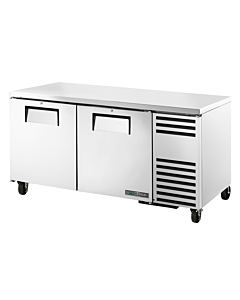 True TUC-67F-HC 67" 2 Solid Door Undercounter Freezer - 115V - CA