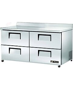 True TWT-60D-4-HC Deep Worktop Refrigerator with Four Drawers - 15.9 Cu. Ft.