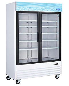 Zanduco 53" Two Swing Glass Door 44.8 cu.ft. Merchandiser Refrigerator - White