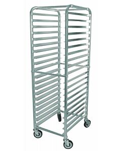 Omcan Aluminum End Load Bun / Sheet Pan Rack with Casters, Curved Top