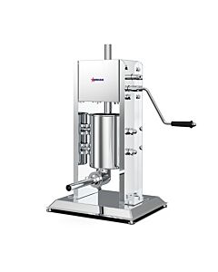 Omcan Stainless Steel Vertical Gear Drive Manual Sausage Stuffer - 7lb.