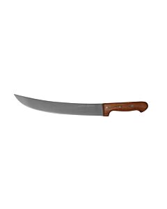 Omcan 12″ Curved Steak Knife - Wood Handle