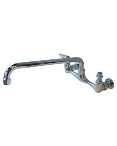 Zanduco Splash Mounted Faucet 8" Centers, Swing Nozzle 12" Spout