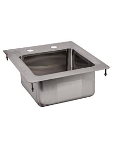Zanduco Drop In Sink 1-Tub 9" X 9" X 5" Flat Top
