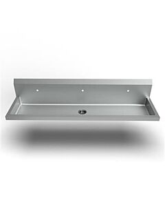 Bk Resources MSHSA-72W1 72" Wall Mount 3 Station Handwash Sink, Single Hole Splash Mount