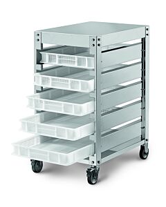 Omcan 5-Tier Stainless Steel Trolley for Countertop Pasta Machines - CA