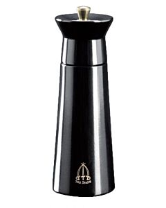 Omcan Nabucco Series Classic Collection 15cm Beech Wood Pepper Mill - Black - USA