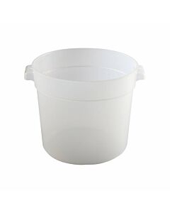 Omcan 6 Qt. White Round Polypropylene Food Storage Container - USA