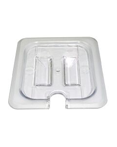 Omcan Third (1/3) Size Food Pan Clear Polycarbonate Slotted Cover - USA