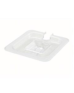 Omcan Sixth (1/6) Size Food Pan Clear Polycarbonate Pan Slotted Cover - CA