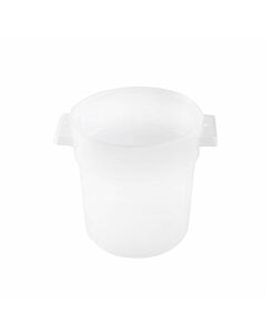 Omcan 1 Qt. White Round Polypropylene Food Storage Container - USA