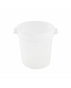 Omcan 4 Qt. White Round Polypropylene Food Storage Container - USA