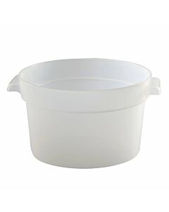Omcan 12 qt White Round Polypropylene Food Storage Container - CA