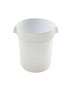 Omcan 22 qt White Round Polypropylene Food Storage Container - CA