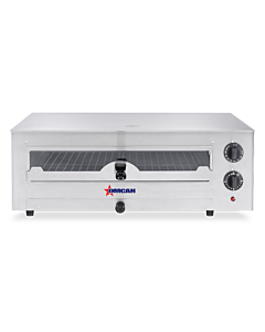 Omcan 24" Electric Single Chamber Pizza Oven with Glass Door - 120V, 1700W
