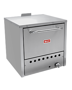 Omcan 26.5" Single Chamber Countertop Pizza Oven, Natural Gas - 32,000 BTU