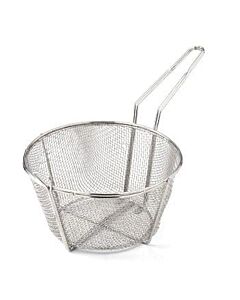 Omcan 8.5" x 4.75" Round Wire Fry Basket 4 Mesh with 7" Handle - CA