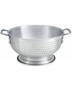 Omcan 11 QT Aluminum Colander with Base and Handles - CA