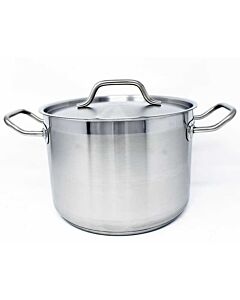 Omcan 8 QT/7.6 L Stock Pot with Cover - CA