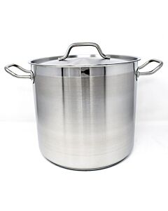 Omcan 16 QT/15.2 L Stock Pot with Cover - CA