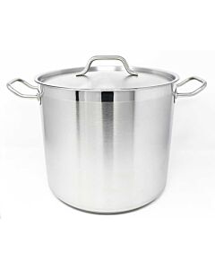 Omcan 20 QT/19 L Stock Pot with Cover - CA