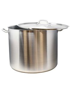 Omcan 80 QT/76 L Stock Pot with Cover - CA