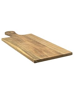 Omcan 8" x 17" Wooden Serving Board - Acacia Wood with Oil Treatment