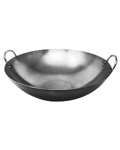 Omcan 14" Iron Wok with Double Ear - NSF - CA