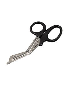 Omcan 7" Universal Scissors with Black Handle - Paramedic Style