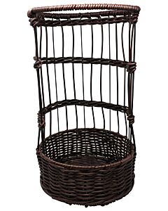 Omcan 12" x 12" x 20" Polypropylene Rattan Round Wicket Basket